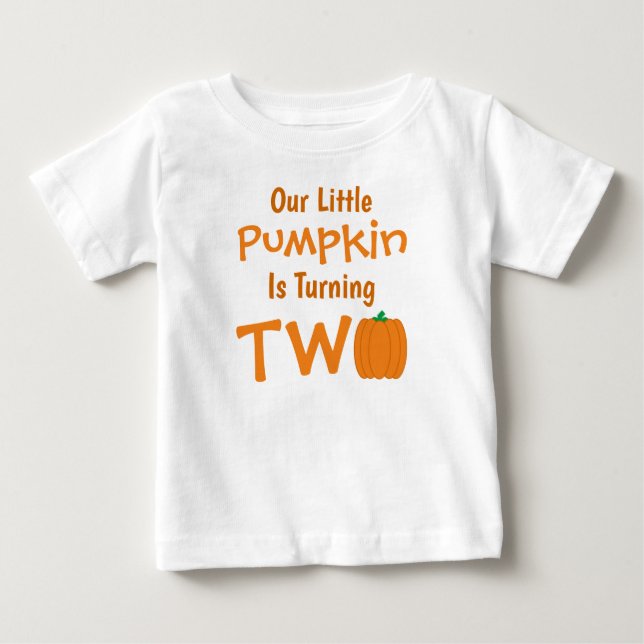 Camiseta Para Bebê Pequeno segundo aniversário (Frente)