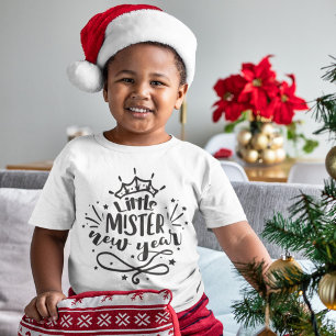 Camiseta Para Bebê Pequeno senhor do Ano Novo