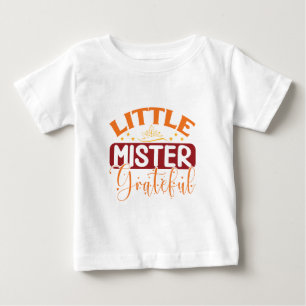 Camiseta Para Bebê Pequeno Senhor Grato - Dia de Ação de Graças