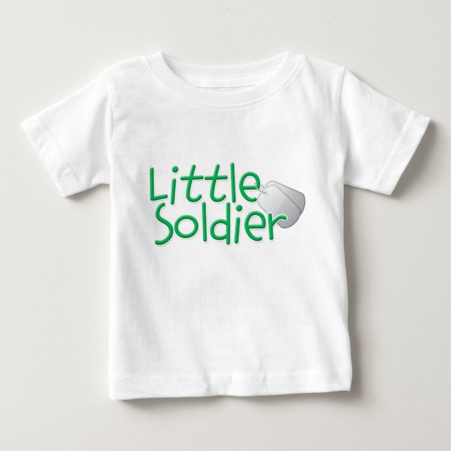 Camiseta Para Bebê Pequeno Soldado (Frente)