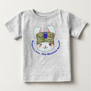 Camiseta Para Bebê "Pequeno Soldado da 10ª Divisão de Montanha do P