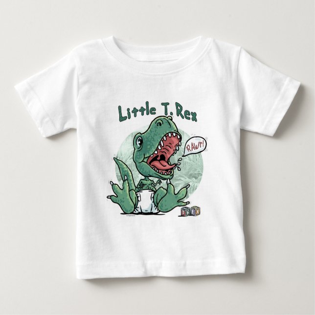 Camiseta Para Bebê Pequeno T Rex (Frente)