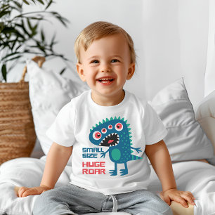 Camiseta Para Bebê Pequeno tamanho rugido enorme