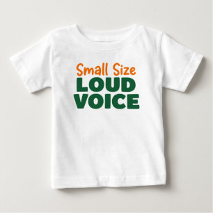 Camiseta Para Bebê Pequeno Tamanho Voz Alta