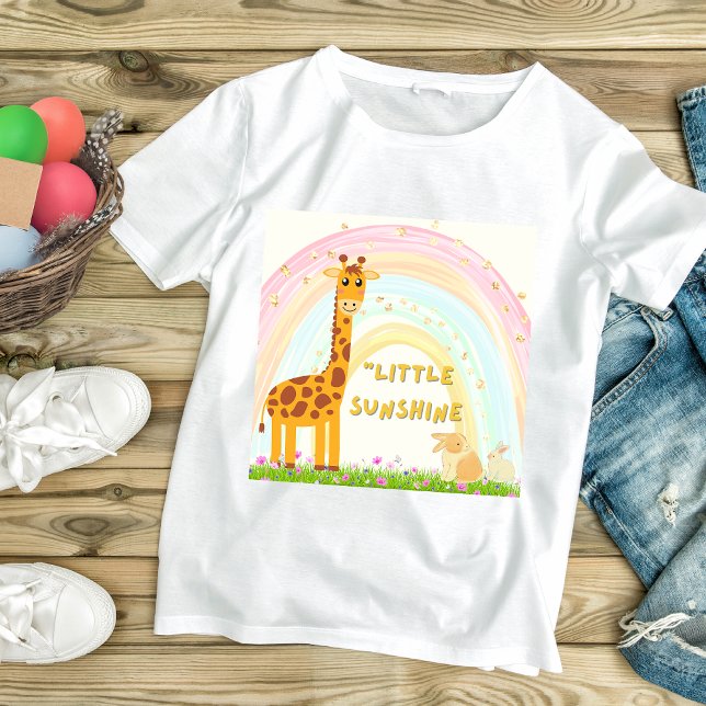 Camiseta Para Bebê Pequeno tema da selva de sol (Criador carregado)