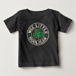 Camiseta Para Bebê Pequeno Trevo de Arruaceiro do Dia de São Patrício