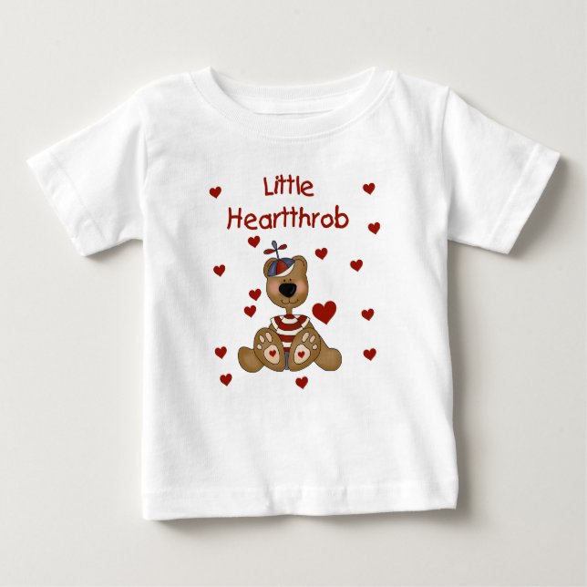 Camiseta Para Bebê Pequeno Urso-Garoto (Frente)