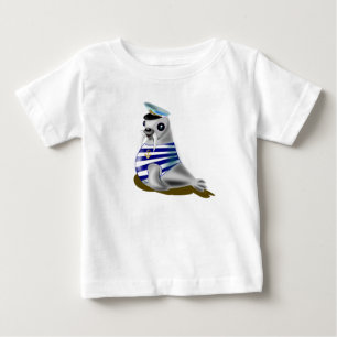 Camiseta Para Bebê Pequeno Velejador Bebê T-Shirt - Pinça Divertida