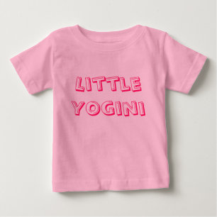 Camiseta Para Bebê Pequeno Yogini - Roupas de Yoga de Bebê (manga co