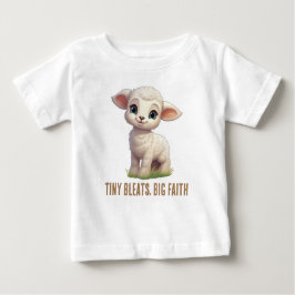 Camiseta Para Bebê Pequenos Bleats, Grande Fé