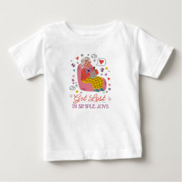 Camiseta Para Bebê Perca-se em Alegrias Simples