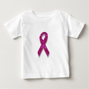 Camiseta Para Bebê percepção sequencial do cancer de mama rosa