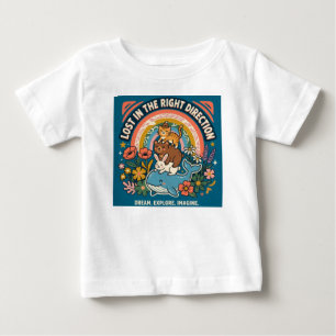 Camiseta Para Bebê Perdido na Direção Certa – Fofo e Caprichoso
