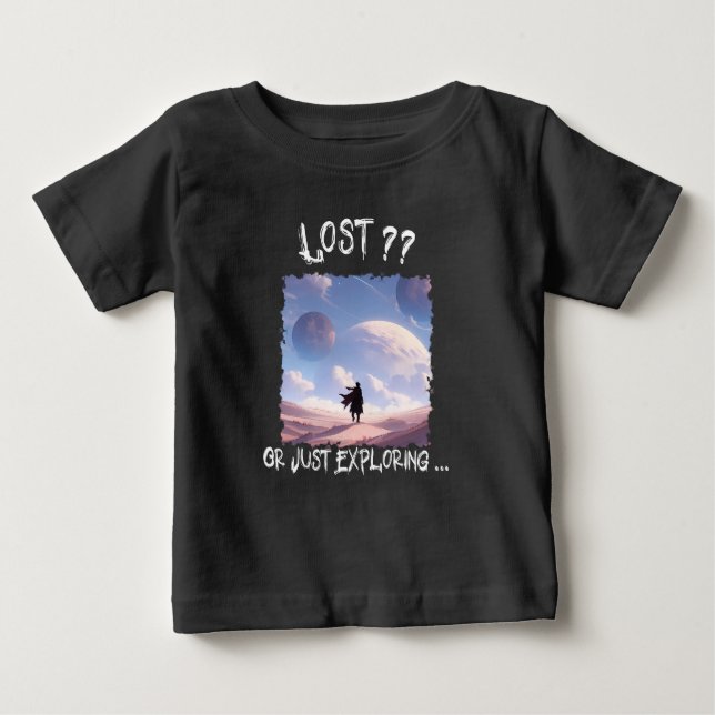 Camiseta Para Bebê Perdido?? Ou Apenas Explorando...Acampamento no De (Frente)