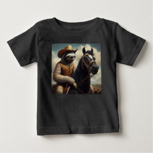 Camiseta Para Bebê Perezoso Caubói