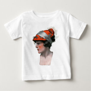 Camiseta Para Bebê Perfil da mulher