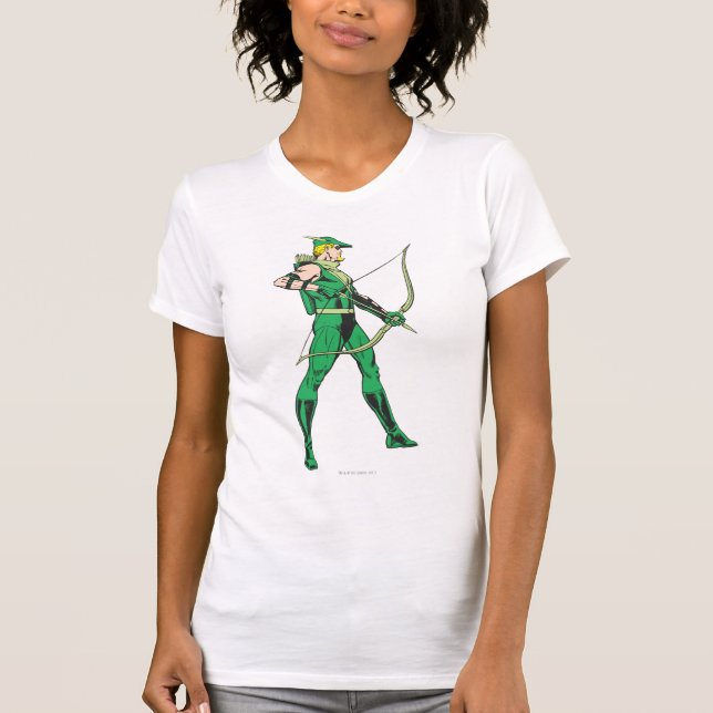Camiseta Para Bebê Perfil de Seta Verde (Frente)