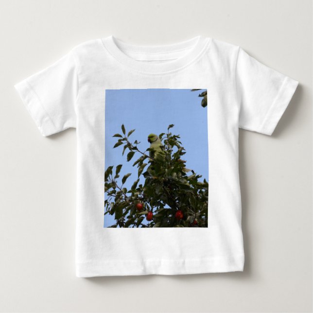 Camiseta Para Bebê Periquito-verde (Frente)