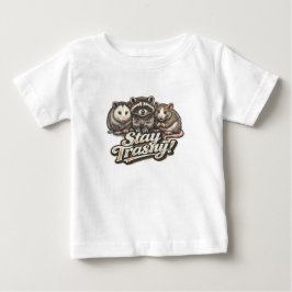 Camiseta Para Bebê PERMANEÇA ESPELHENTO Permaneça Espelhento Guaxinim