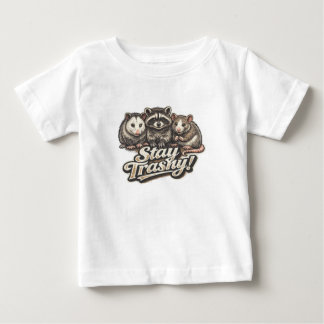 Camiseta Para Bebê PERMANEÇA ESPELHENTO Permaneça Espelhento Guaxinim