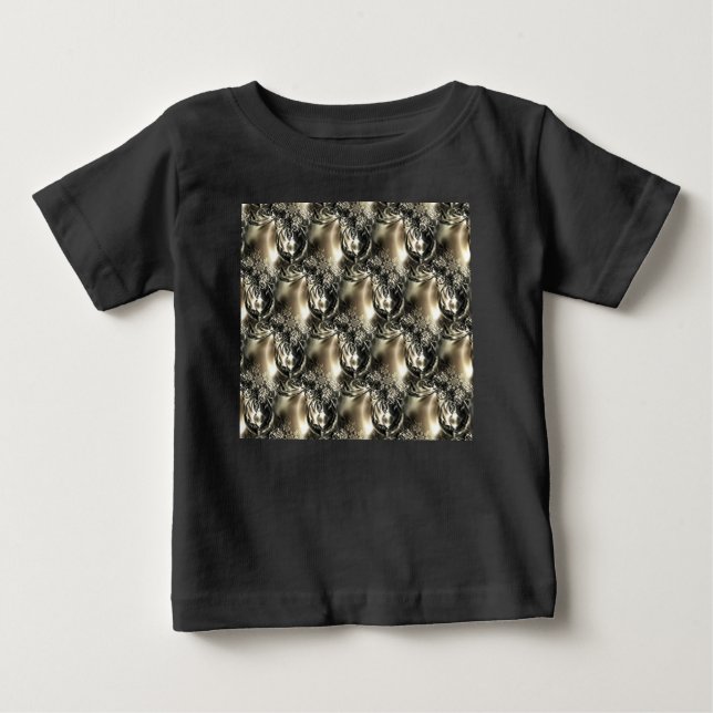 Camiseta Para Bebê Pérolas Douradas (Frente)