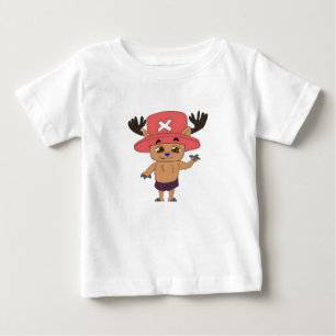 Camiseta Para Bebê Personagem de Anime Fofa de Rena com Remédio Verme