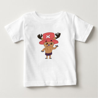 Camiseta Para Bebê Personagem de Anime Fofa de Rena com Remédio Verme