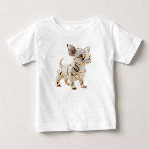 Camiseta Para Bebê Personagem de Cachorrinho Adorável da Raça Golden