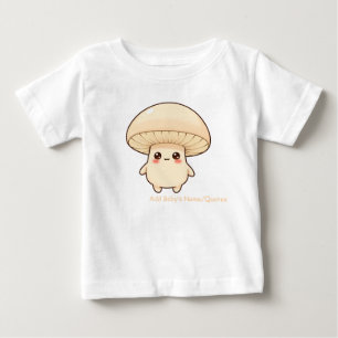 Camiseta Para Bebê Personagem de Cogumelo Kawaii Fofo