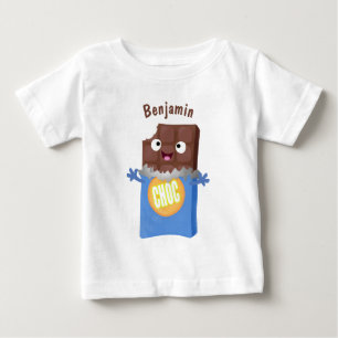 Camiseta Para Bebê Personagem de desenho animado bar doce de chocolat