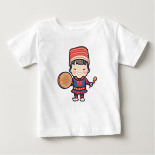 Camiseta Para Bebê Personagem de Folclore Menino Norueguês