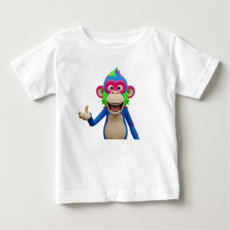 Camiseta Para Bebê Personagem de Macaco Rindo