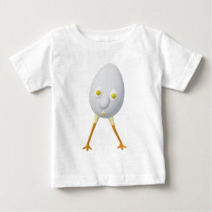 Camiseta Para Bebê Personagem de Ovo Excêntrico RG & RA Design Fofo