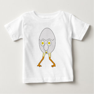 Camiseta Para Bebê Personagem de Ovo Excêntrico RG & RA Design Fofo