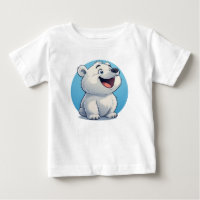 Personagem de Urso Polar de Desenho Animado Fofo