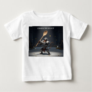 Camiseta Para Bebê Personagem do Guerreiro Cavaleiro Macaco com Colhe