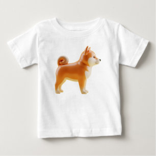 Camiseta Para Bebê Personagem Estilizado de Cachorro Shiba Inu