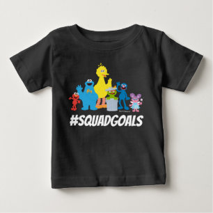 Camiseta Para Bebê Personagens da Rua Sésamo   #SQUADGOALS