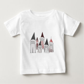 Camiseta Para Bebê Personagens de Natal Pequeninos Desenhados à Mão