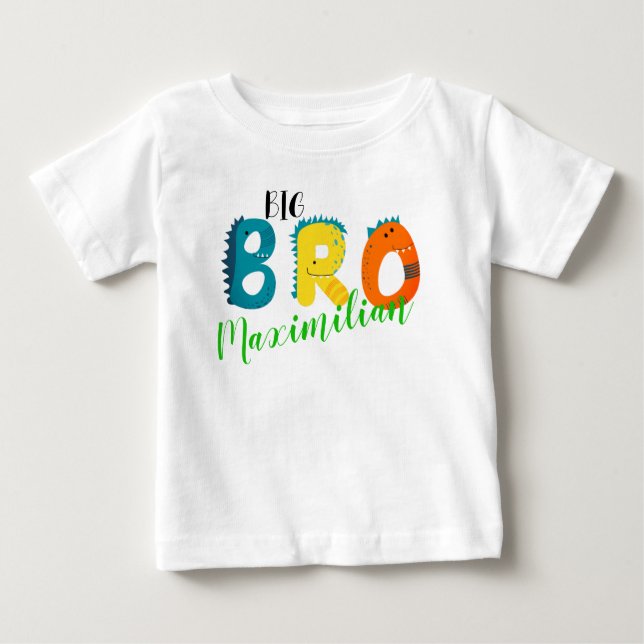 Camiseta Para Bebê Personalisiertes BIG BRO Baby T-shirt (Frente)