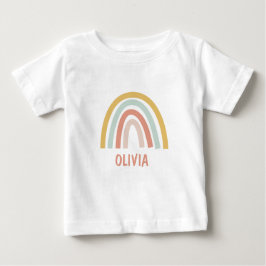 Camiseta Para Bebê Personalizado Boho Arco-Íris Crianças