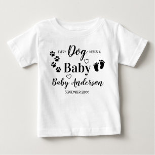 Camiseta Para Bebê Personalizado Cada Cão Precisa De Uma Gravidez Beb