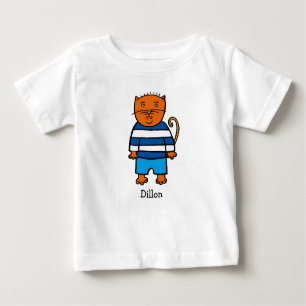 Camiseta Para Bebê Personalizado Dillon, o Gato
