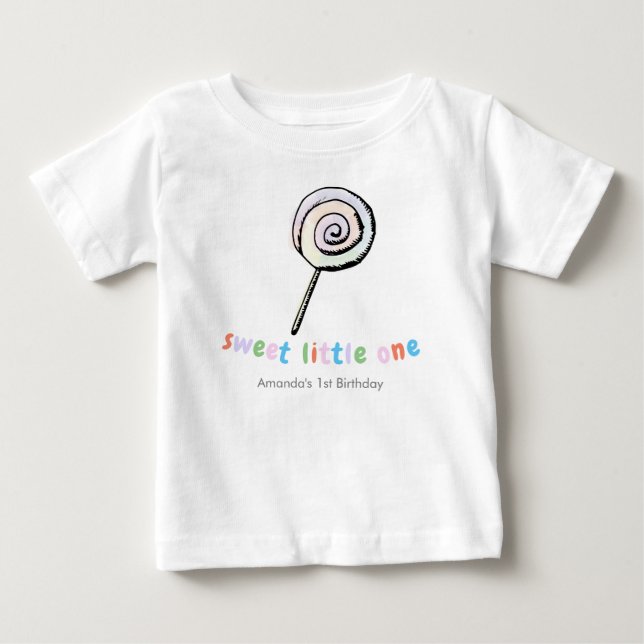 Camiseta Para Bebê Personalizado Doce Menina Pequena Bebê Crianças (Frente)