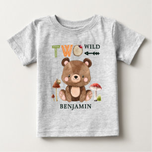 Camiseta Para Bebê Personalizado Dois segundos aniversários Selvagen
