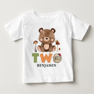 Camiseta Para Bebê Personalizado Dois segundos aniversários Selvagens