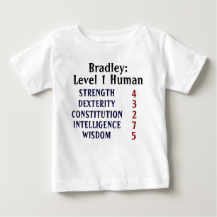 Camiseta Para Bebê Personalizado humano de nível 1