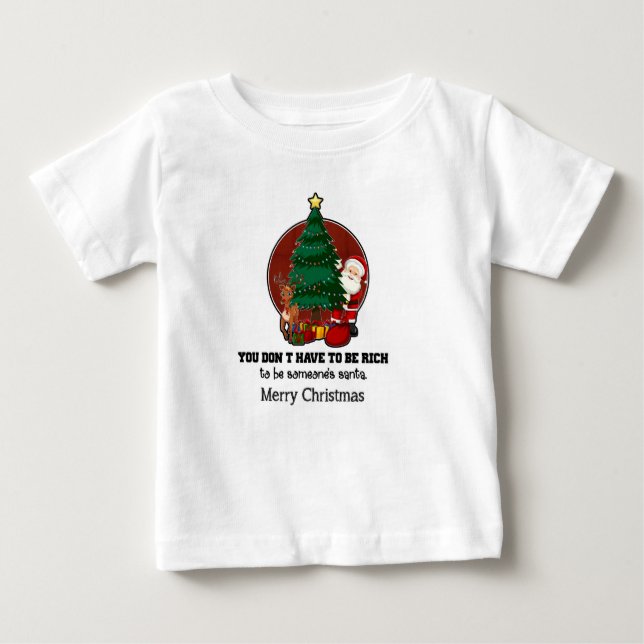 Camiseta Para Bebê Personalizado para Natal (Frente)