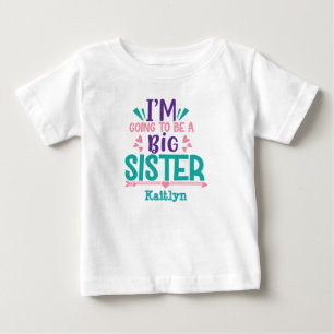 Camiseta Para Bebê Personalizado, serei uma Irmã Grande