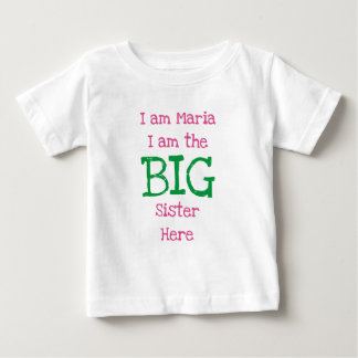 Camiseta Para Bebê Personalizado Sou a Irmã Grande